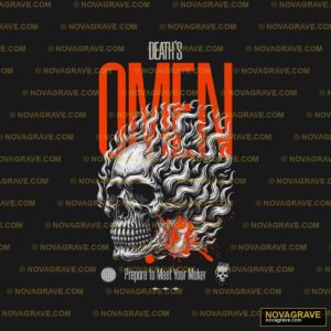 A Skull With Flames On Its Face Streetwear Urban - DTF Transfer Design