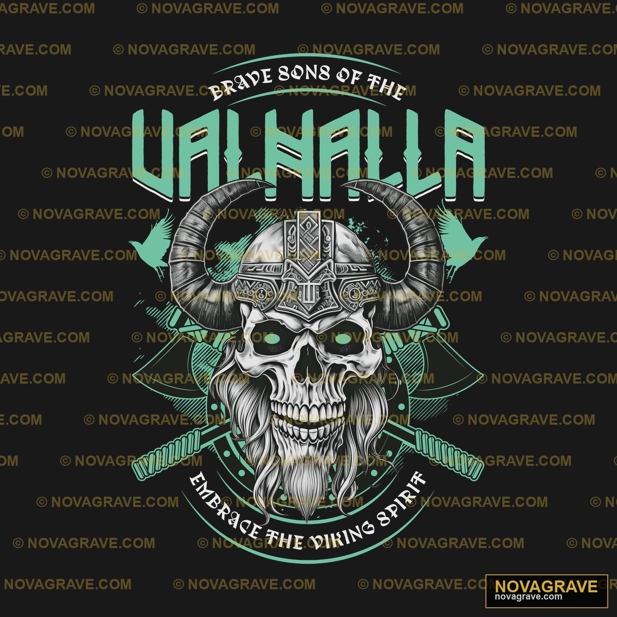 A Skull With Horns And A Helmet With The Word Streetwear Urban - Design DTF
