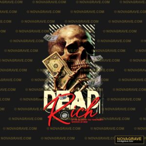 A Skull With Money On Its Face Streetwear Urban - DTF Transfer Design