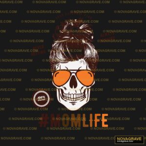 A Skull With Sunglasses And A Bow On It Streetwear Urban - DTF Transfer Design