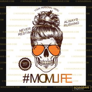 A Skull With Sunglasses And A Hairdol Streetwear Urban - DTF Transfer Design