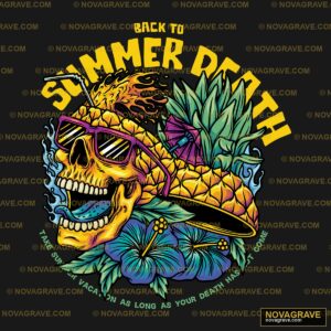 A Skull With Sunglasses And A Hat On It Streetwear Urban - DTF Transfer Design
