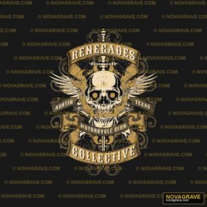 A Skull With Wings And A Banner On The Back Streetwear Urban - DTF Ontwerp