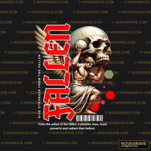 Fallen Angel Skull DTF Design - Instant Download PNG SVG