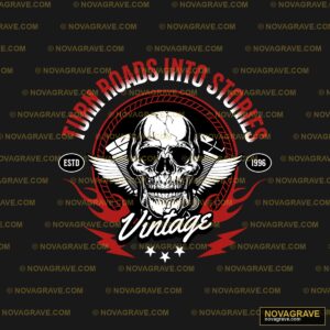 A Skull With Wings And A Red And White Logo Streetwear Urban 2 - DTF Transfer Design