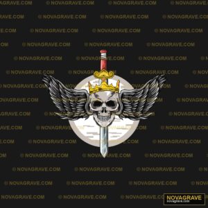 A Skull With Wings And A Sword Streetwear Urban - DTF Transfer Design