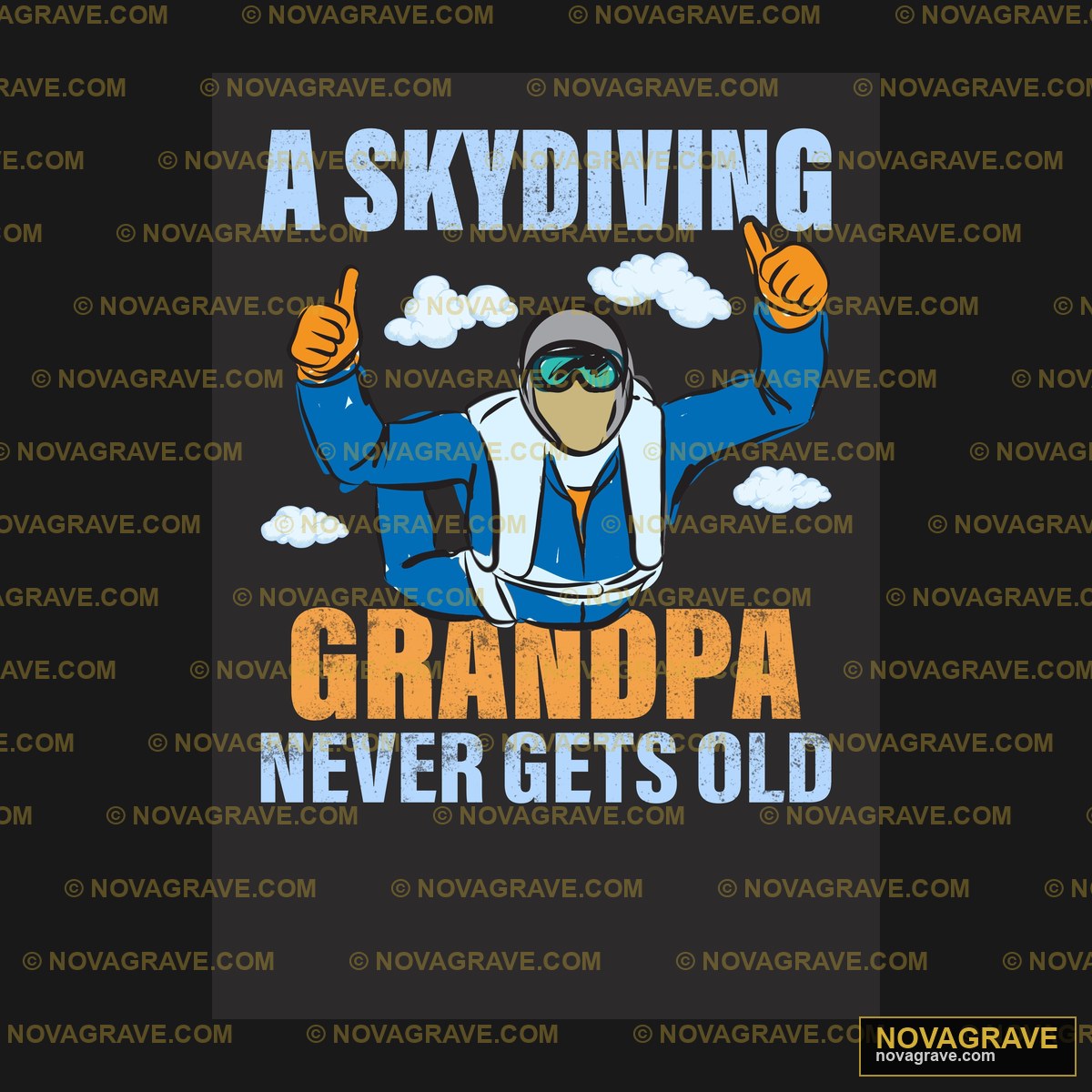 A Skydiing Grandpa Never So Family Kids - DTF Transfer Design