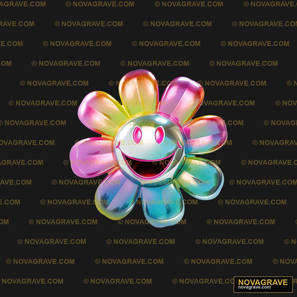 A Smiley Face Made Out Of Balloons Nature Botanical - Design DTF