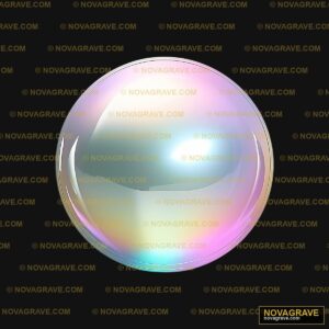A Soap Bubble On A Black Background Other Designs - DTF Transfer Design