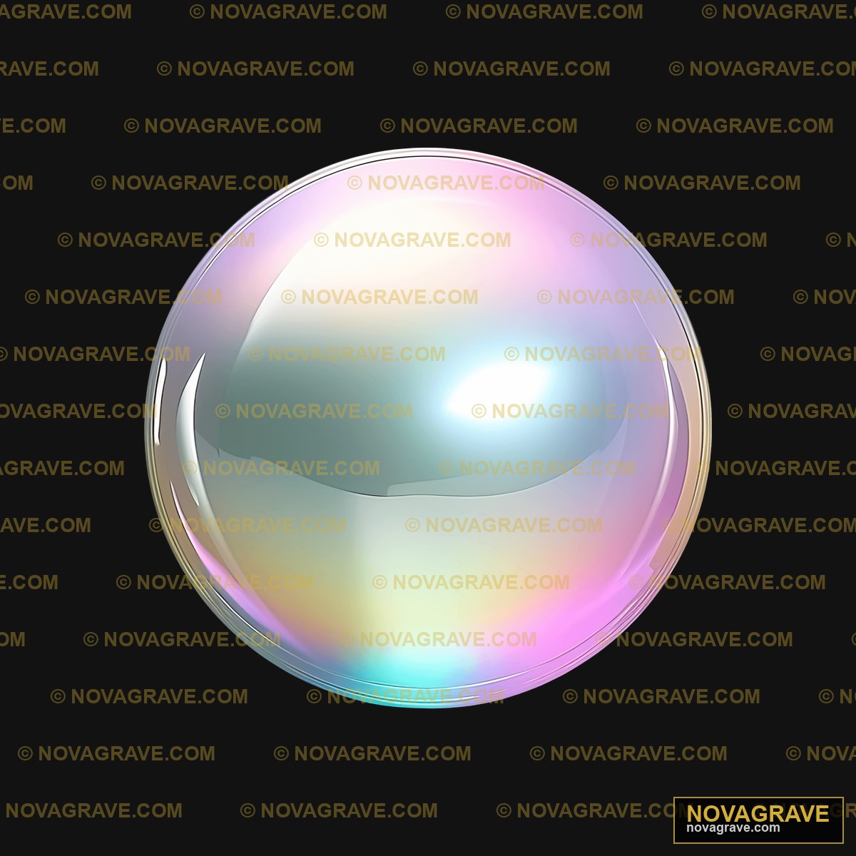 A Soap Bubble On A Black Background Other Designs - DTF Transfer Design