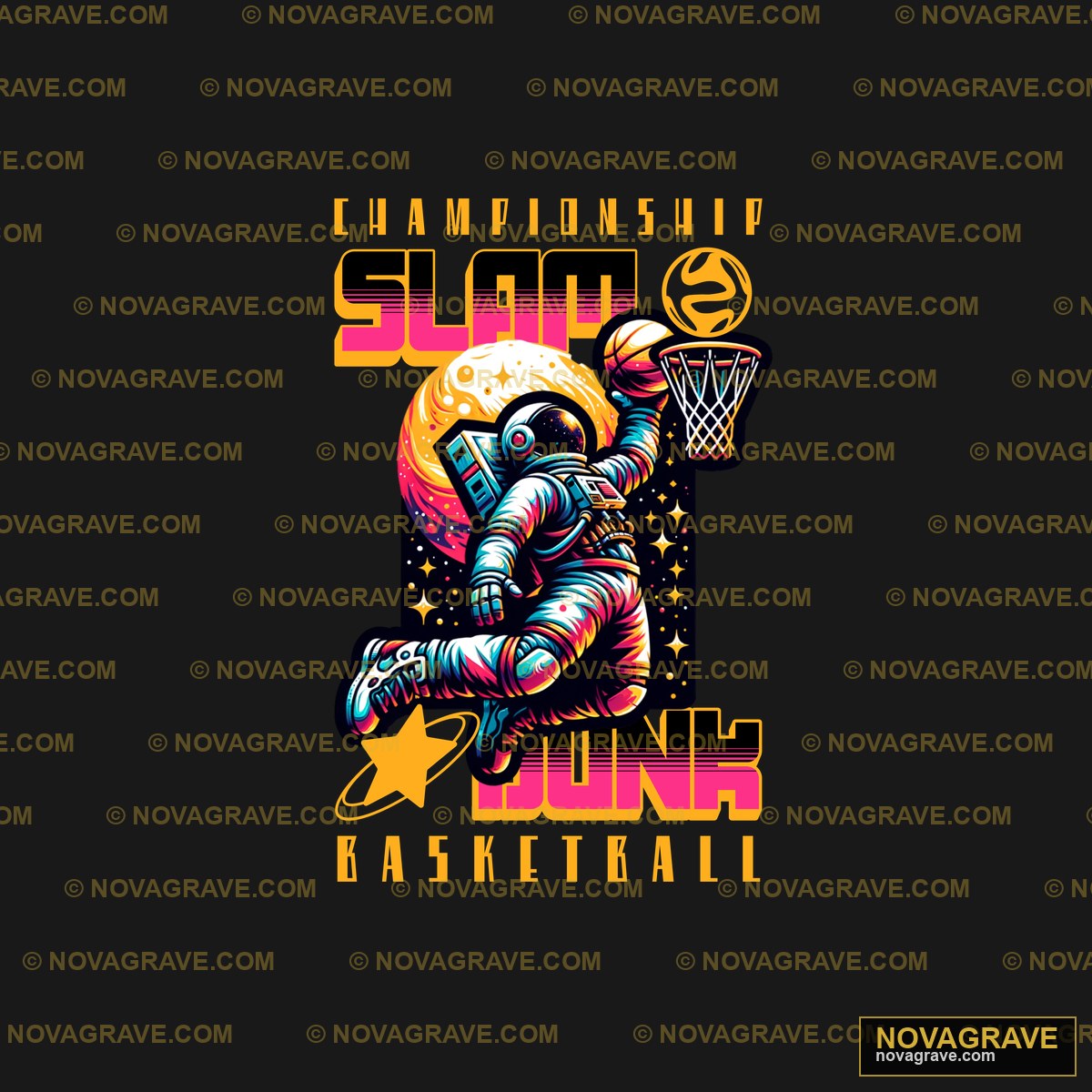 A Spaceman Is Playing Basketball With The Moo Streetwear Urban - DTF Ontwerp