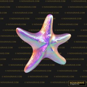 A Starfish In A Black Background Animals Wildlife - DTF Ontwerp