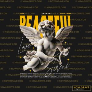 A Statue Of A Cupid Angel Religious Spiritua - DTF Transfer Design
