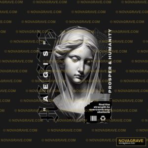 A Statue Of A Woman With A Veil On Her Head Streetwear Urban - Design DTF