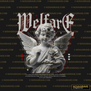 A Statue Of An Angel Holding A Heart Religious Spiritua - DTF Transfer Design