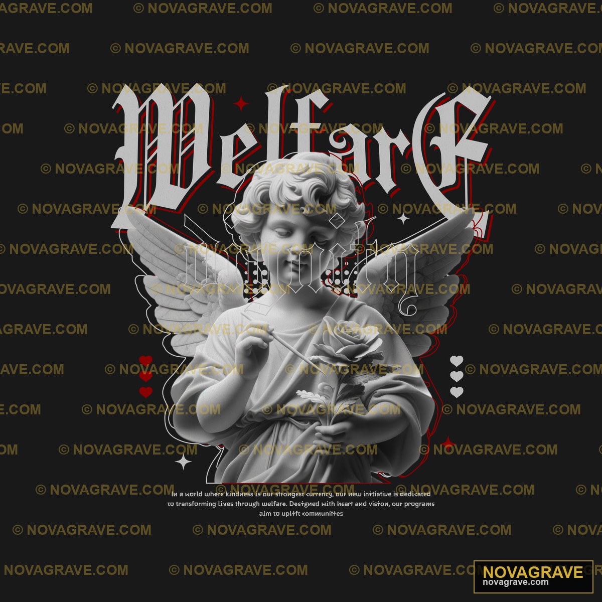 Cherub Angel Rose Gothic DTF Design SVG PNG DXF Instant Download