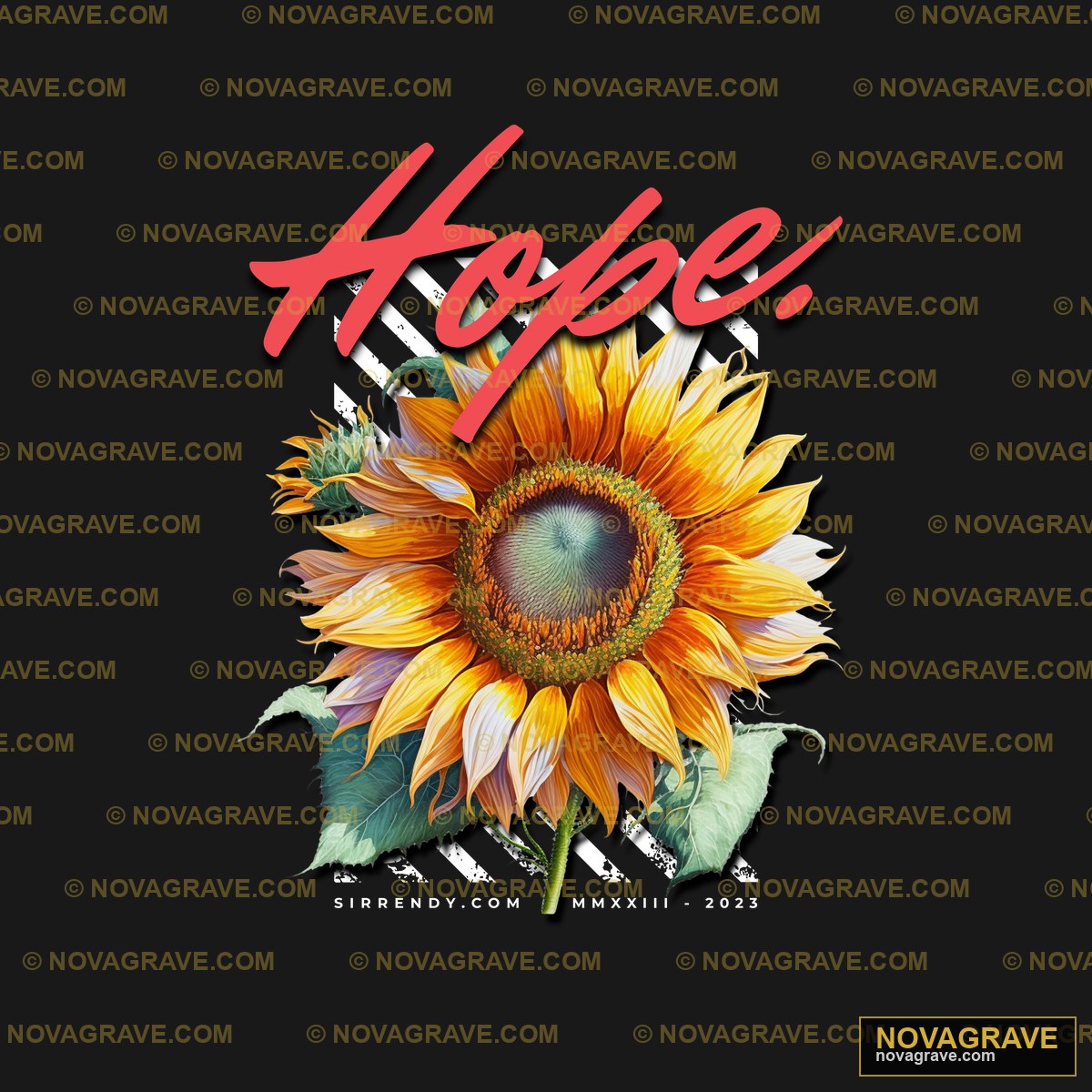 A Sunflower With The Word Klo On It Nature Botanical - Design DTF