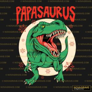 A T Rex Dinosaur With The Words Dinosaurs Typography Slogans - DTF Ontwerp