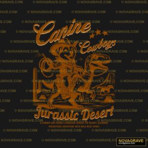 A T Rex With A Cowboy Hat On Animals Wildlife - DTF Transfer Design