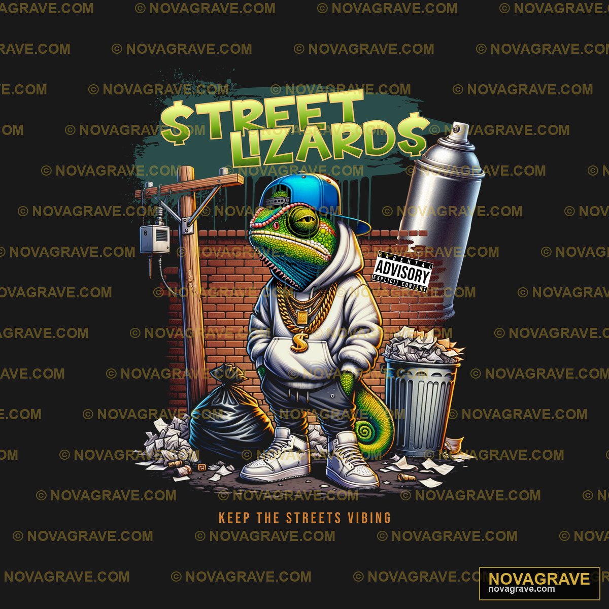 A T Rex With A Trash Can And A Trash Can Nature Botanical - Design DTF
