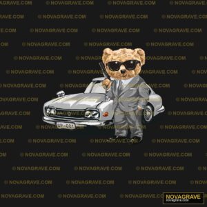 A Teddy Bear Dressed As A Gentleman In A Suit Animals Wildlife - DTF Ontwerp