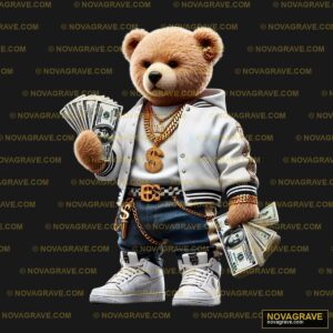 A Teddy Bear Dressed In A White Jacket And Je Animals Wildlife - DTF Transfer Design