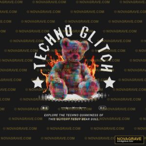 A Teddy Bear Sitting On Top Of A Fire Animals Wildlife - Design DTF