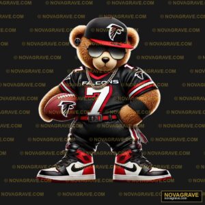 A Teddy Bear Wearing A Football Uniform And H Animals Wildlife 5 DTF Design
