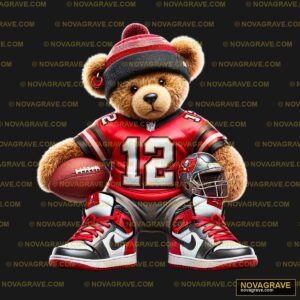 A Teddy Bear Wearing A Football Uniform And H Animals Wildlife 6 - Design DTF