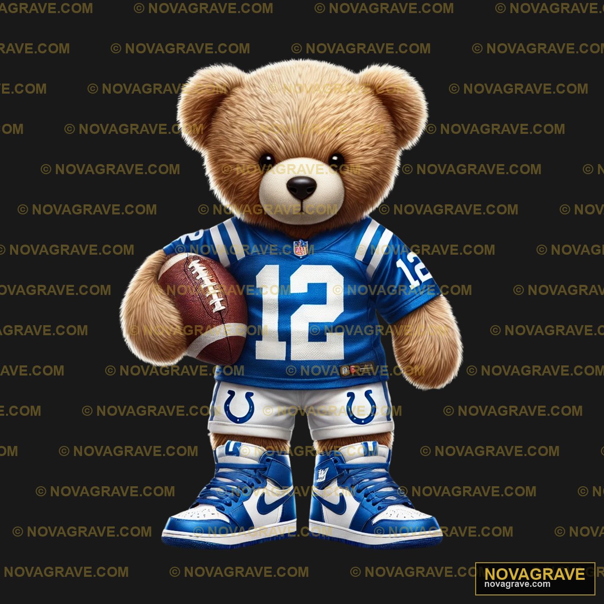 A Teddy Bear Wearing A Football Uniform Animals Wildlife 8 - Design DTF
