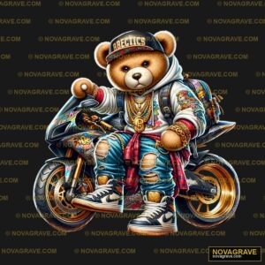A Teddy Bear Wearing A Hat And A Jacket On A Animals Wildlife - DTF Ontwerp
