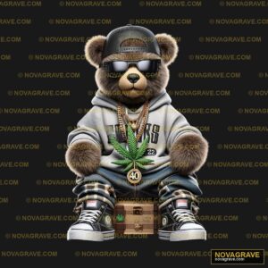 A Teddy Bear Wearing A Hat And Sunglasses Animals Wildlife 3 - DTF Transfer Design