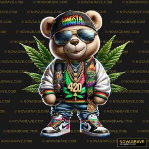 A Teddy Bear Wearing A Hat And Sunglasses Animals Wildlife 7 - DTF Transfer Design