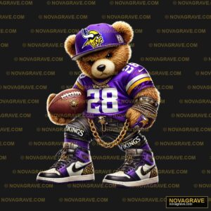 A Teddy Bear Wearing A Purple Uniform And Hol Animals Wildlife - DTF Transfer Design