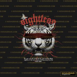 A Tiger Wearing A Blind With The Wordsblind Animals Wildlife - Design DTF