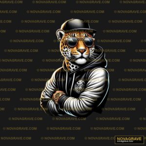 A Tiger Wearing A Hat And Sunglasses Animals Wildlife - Design DTF