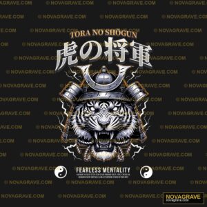 A Tiger Wearing A Helmet And Holding A Sword Animals Wildlife 2 - DTF Transfer Design