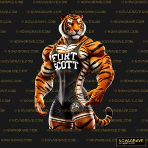 A Tiger Wearing A Wrestling Uniform Animals Wildlife - Design DTF