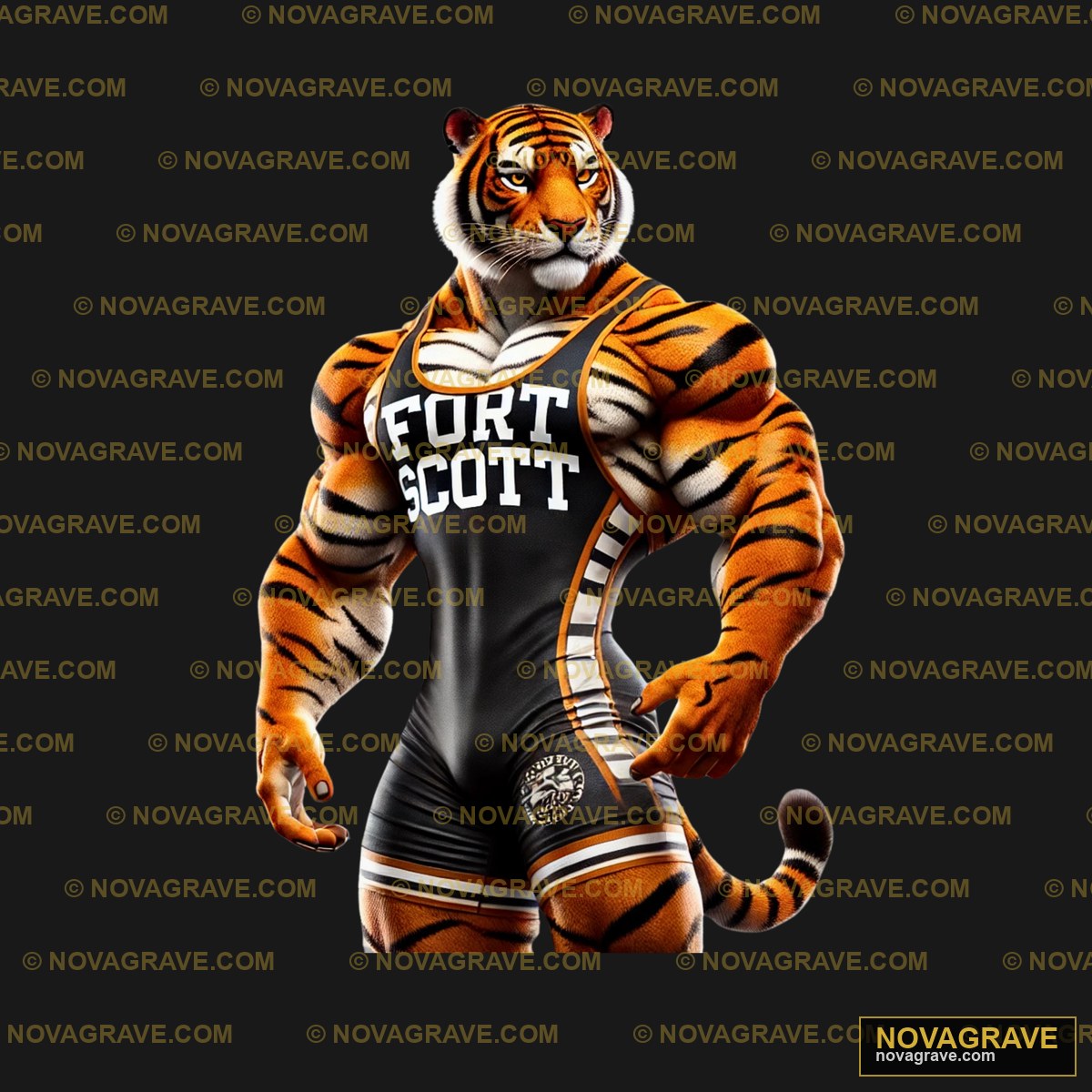 A Tiger Wearing A Wrestling Uniform Animals Wildlife - Design DTF