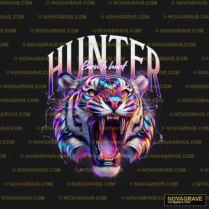 A Tiger With The Wordunited In The Middle Animals Wildlife - Design DTF
