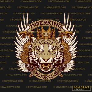 A Tiger With Wings And A Crown On His Head Animals Wildlife - DTF Ontwerp