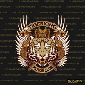 A Tiger With Wings And A Crown On Its Head Animals Wildlife - DTF Ontwerp