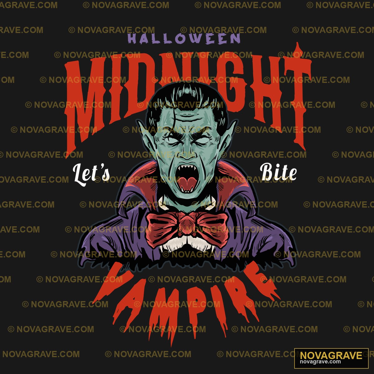 A Vampire With A Bow Tie And A Vampires Mouth Other Designs - Design DTF