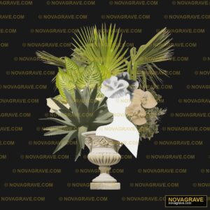 A Vase With A Bunch Of Flowers In It Nature Botanical - Design DTF