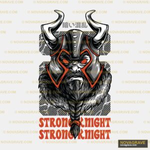 A Viking With A Beard And A Helmet Animals Wildlife - DTF Ontwerp