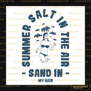 A White And Blue Logo With The Words Summer H Typography Slogans - DTF Ontwerp