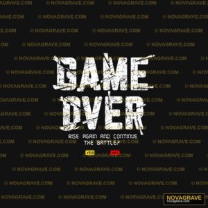 Game Over DTF Design PNG - Retro Gaming Typography Slogan