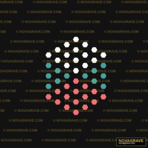 A White Background With A Red And Green Hexag Other Designs - Design DTF