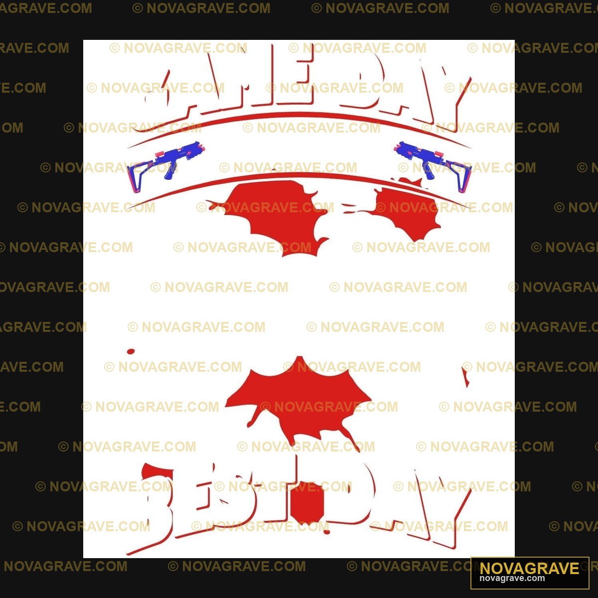 A White Background With A Red Typography Slogans - DTF Transfer Design