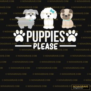 A White Background With Three Dogs And A Blue Animals Wildlife - DTF Transfer Design